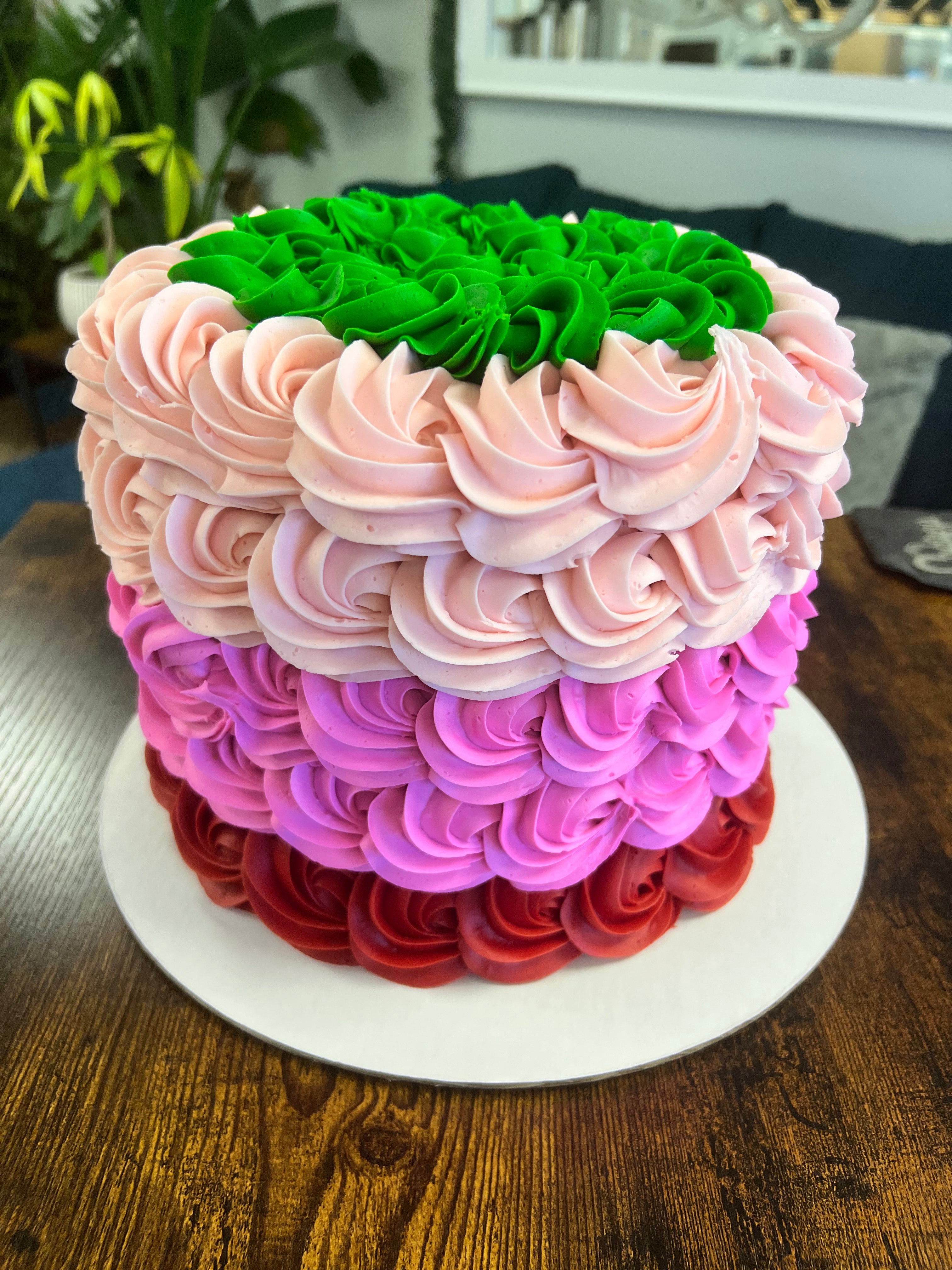 Rosette Ombre Cake