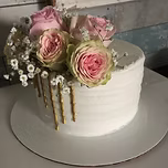 One Tiered Wedding Cake