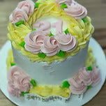 Piped Flower Cake